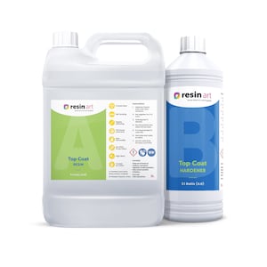 4L Resin Art® Top Coat Epoxy Resin Crystal Clear High Gloss UV Resistance Odourless Easy to Use Bubble Free No VOC 3:1 Ratio