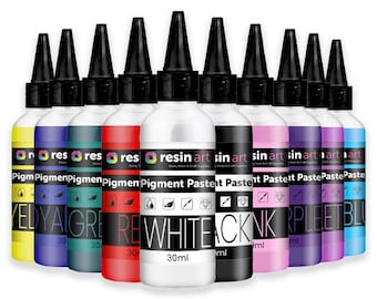Resin Art® Rote Pigmentpaste für Epoxidharz, Harzpigment, Harzfarbstoff, Harzfarben, Epoxidharzpigmentpaste, UV-Harzpigment