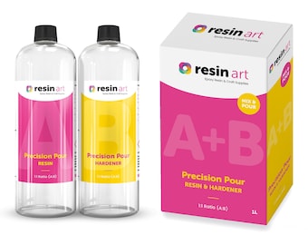 Epoxy Resin Kit Crystal Clear Odourless Bubble-Free Fast Curing Self Levelling VOC-Free 1:1 Ratio High Gloss Epoxy Resin Resin Art® 1L 10KG