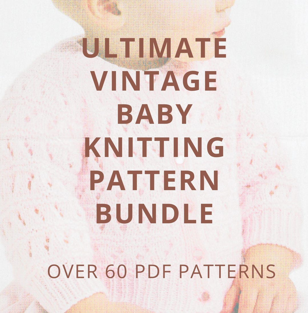 Bundle of 60 Baby Knitting Patterns PDF Instant Digital Download Files ...