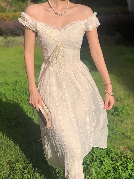 Victorian French Dress/ White Fairy 