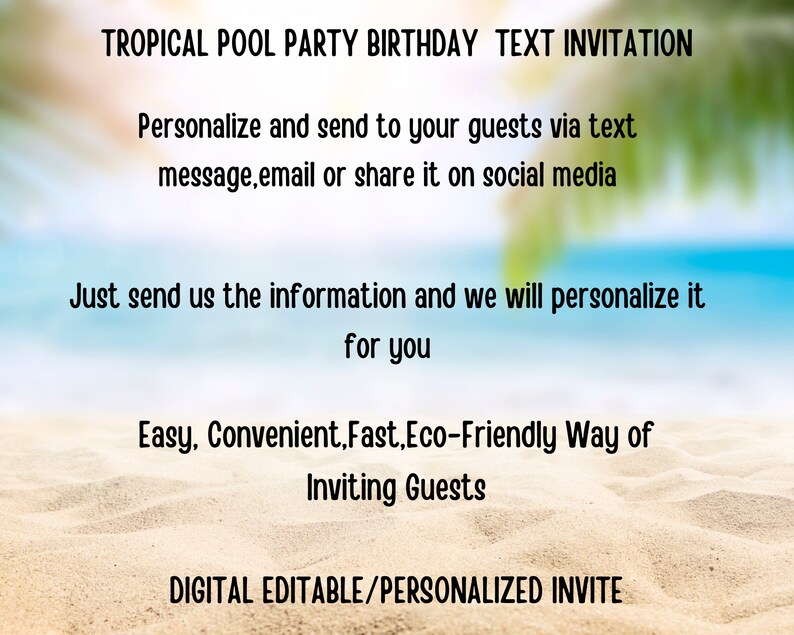 Aloha Birthday Invitation aloha Pool Party Invitation | Etsy