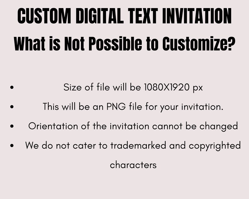 Custom Digital Invitation, Custom Text Invite, Custom Invitations ...