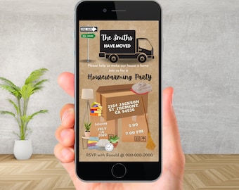 Housewarming Invitation, We have moved , Housewarming party ,Editable Housewarming Invite, Moving Party Invitation, Text Invites