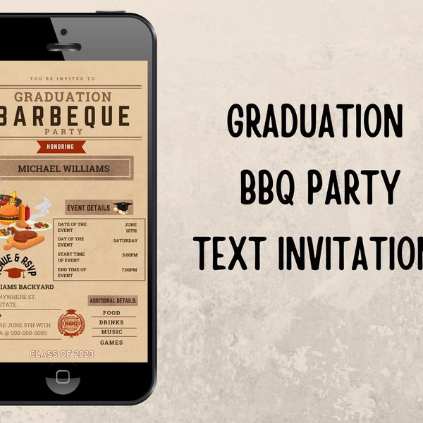Bbq Graduation Party Etsy