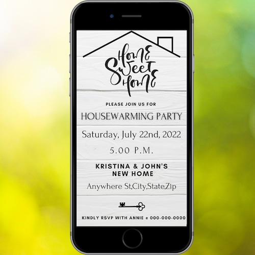 Housewarming Party Invitation Modern Invite New House Rustic Etsy