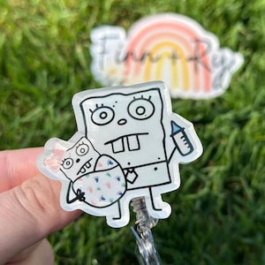 Cartoon Doodle with Baby Badge Reel