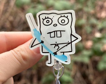 Doodle Bob Purewick - Nurse badge reel, RN, MD, medical, healthcare, work accessory