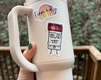 Funny Doodle Meme Sticker | Cartoon Parody Vinyl Sticker | Pepper Soda Can Humor | Waterproof 2.5"