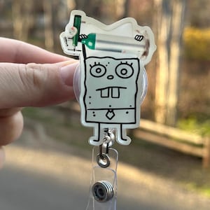 Doodle Bob Oxygen Tank-Medical badge reel, Respiratory Therapist, RN, MD, paramedic, healthcare, work accessory