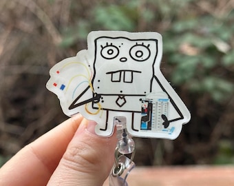 Doodle Bob Critical Care- ICU, Nurse badge reel, RN, MD, Swan Ganz, Chest Tube, healthcare work accessory