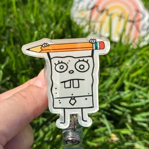 Doodle Bob My Pencil - Nurse badge reel, RN, healthcare, work accessory