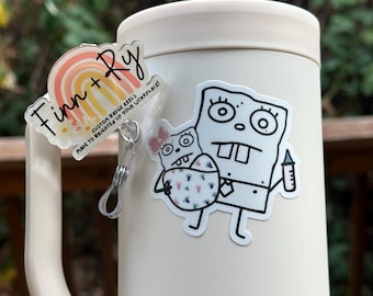 Cartoon Doodle Baby- Vinyl Sticker- Labor and delivery, OB, postpartum, healthcare decals