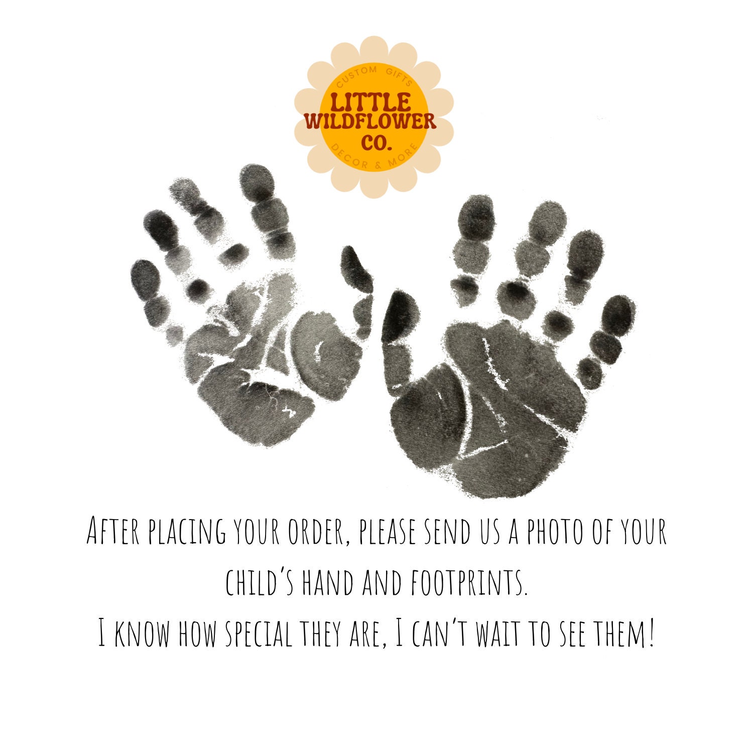 Alphabet Handprint Footprint Poster, Angel Baby Abcs, Nursery Decor ...