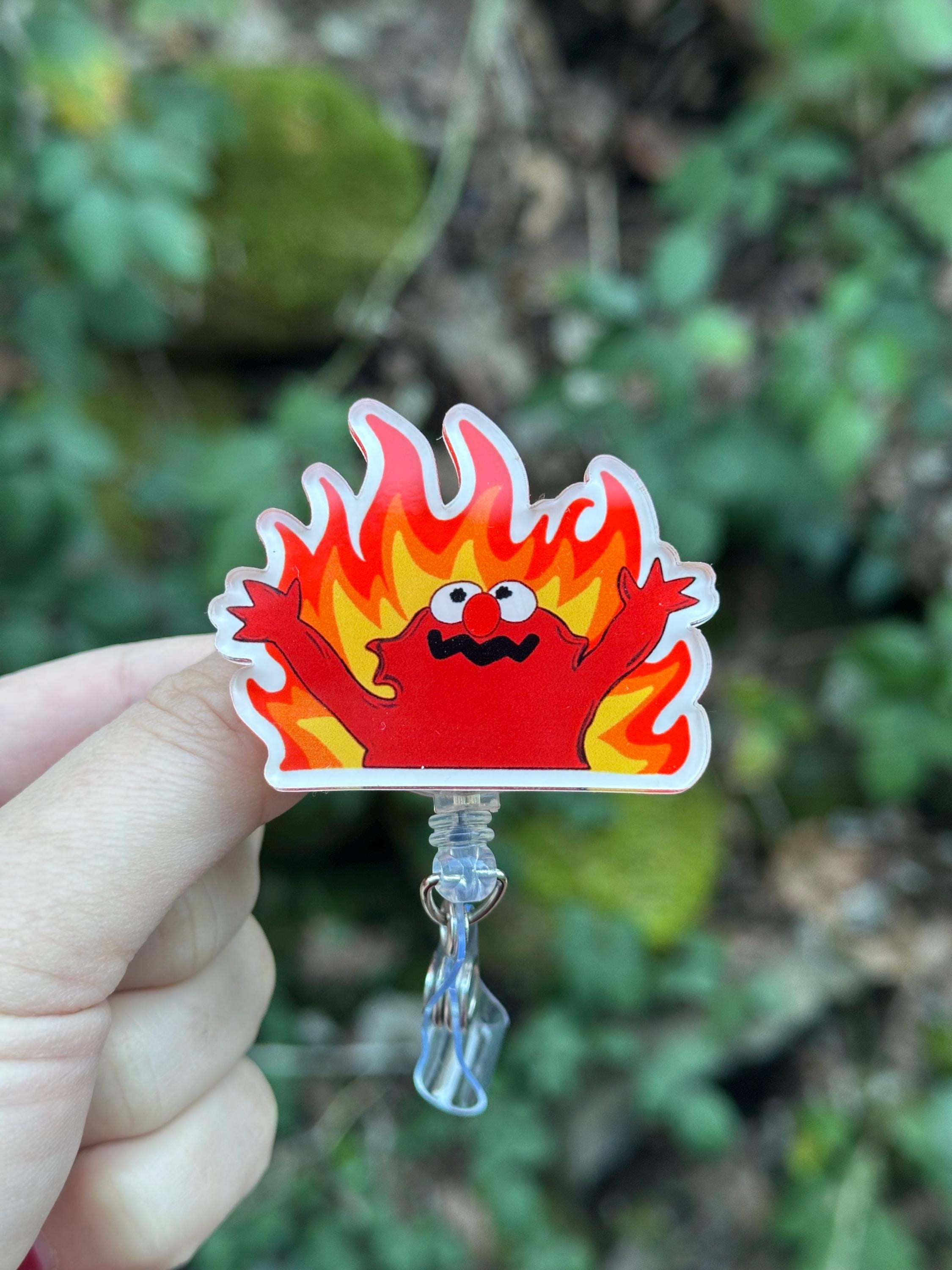 Elmo Badge Reel - Etsy