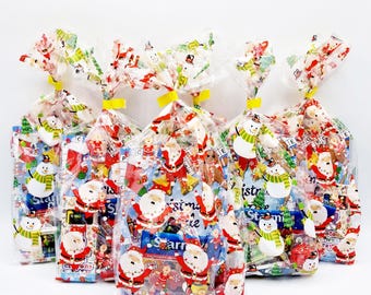 50 Pre-Filled Christmas Party Bags - Loot Bags With Sweets, Toys & Activities, Stocking Fillers For Kids