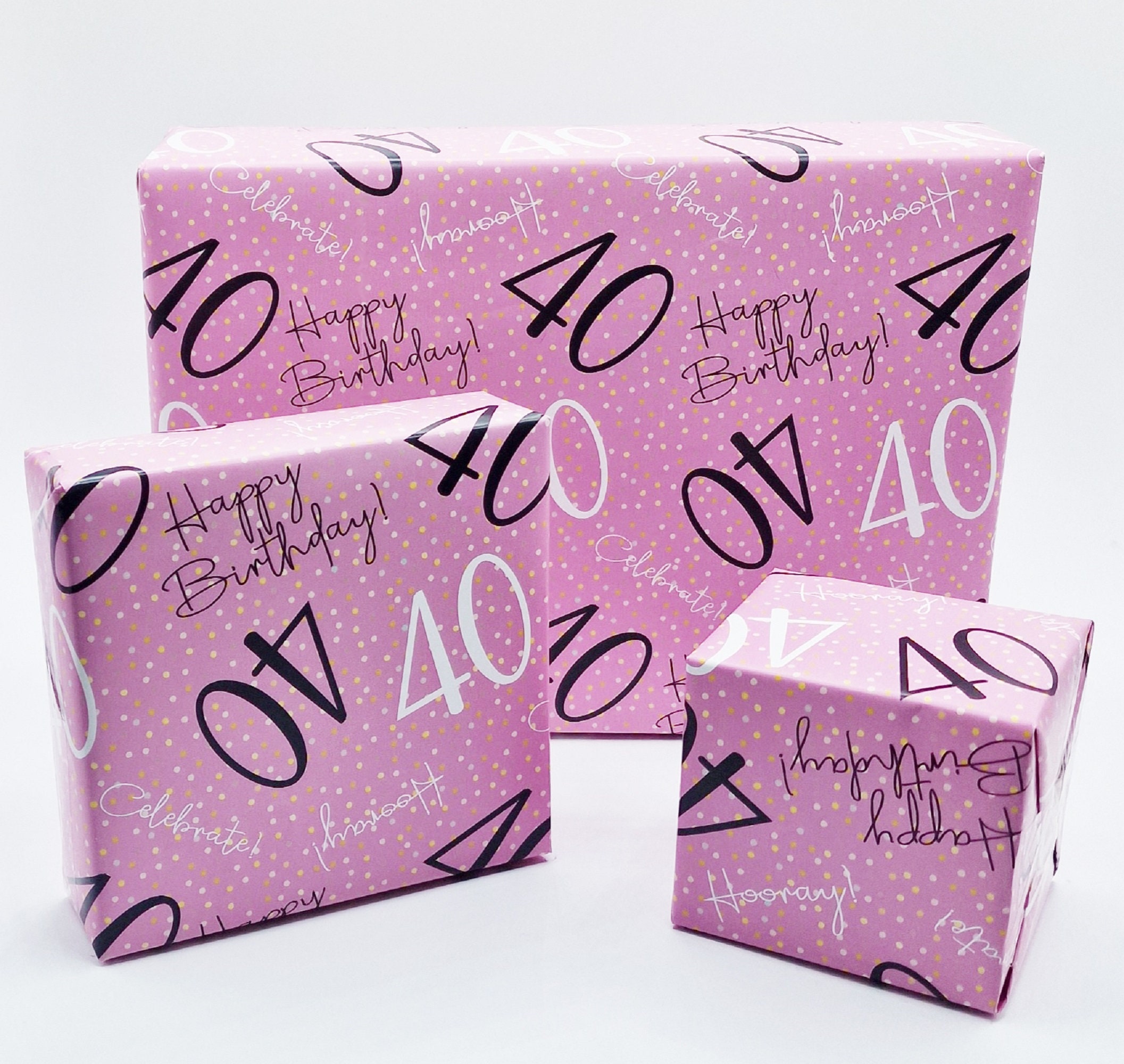Pink Butterfly Friendly Flowers Wrapping Paper, Pink Wildflower