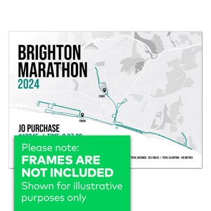 Brighton Marathon April Personalised Art Print / Giclee Print / Custom Running Gift / Brighton running gift image 7