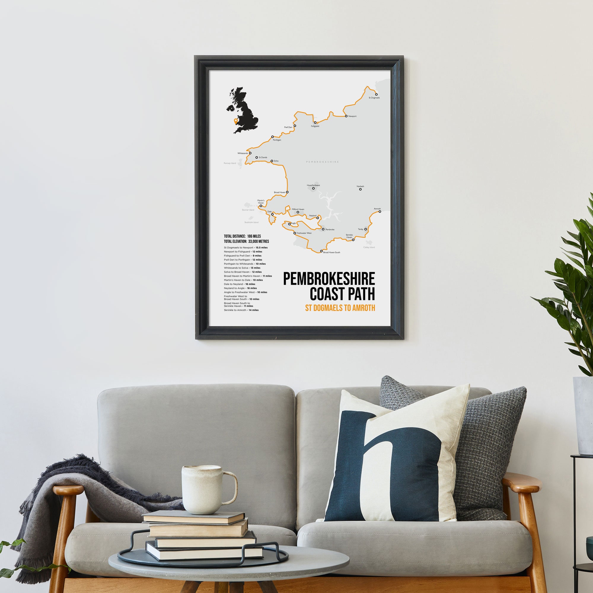Pembrokeshire Coast Path Art Print / Giclee Print / UK Etsy UK