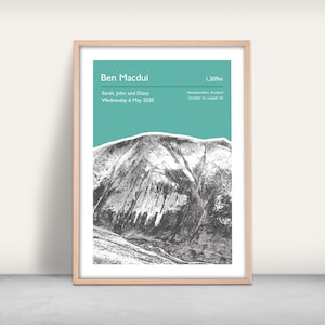 Impression jet d'encre de Ben Macdui, Écosse / Cadeau personnalisé / Art des montagnes des Cairngorms / Affiche de randonnée de l'Aberdeenshire / Cadeau des montagnes écossaises