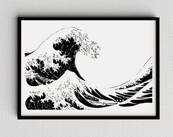 The Great Wave Digital Download (svg • dxf • eps • png)