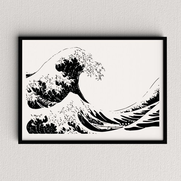 The Great Wave Digital Download (svg • dxf • eps • png)