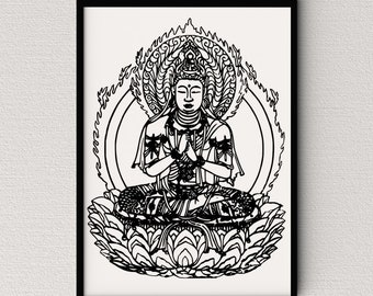 Buddha Digital Download (svg • dxf • eps • png)