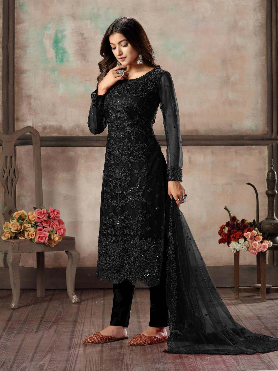 Net salwar suit dress clearance material