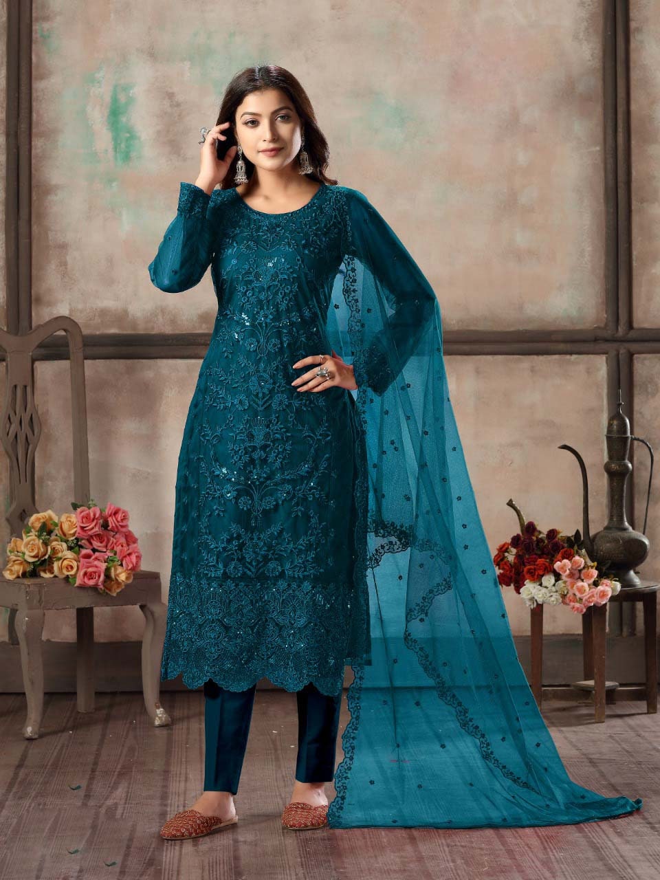 Net salwar suit dress clearance material
