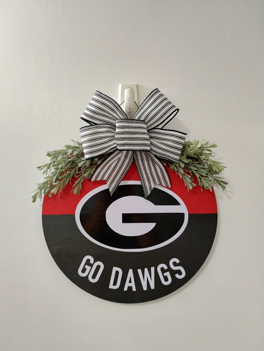 G Door Hanger, Go Dawgs, UGA Wreath, Football Front Door Decor, Door Sign
