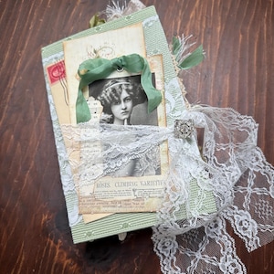 Handmade Fabric & Lace Junk Journal: Shabby Chic Vintage Style