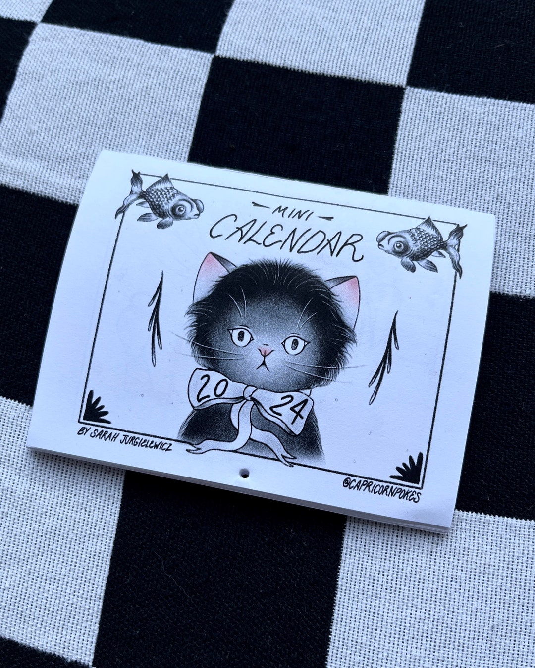 2024 Mini Cat Calendar Zine Etsy