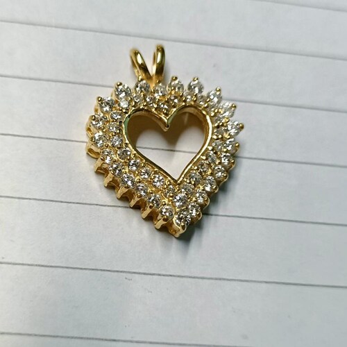 1.00 CT Round Cut VVS1/D Diamond Cluster Heart Shape Love - Etsy