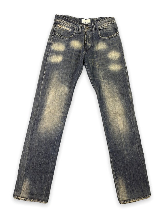 Energie Rare Style Clash Zip Denim Blue Vintage Jeans 32 -