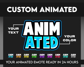 ANIMATED TEXT EMOTE [ Custom Animated Emotes ] Designed for Twitch, Discord, Sub, Streamer