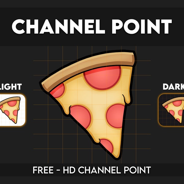 PORCIONES PIZZA [ Puntos de canal ] Diseñado para Twitch, Discord, Sub, Streamers