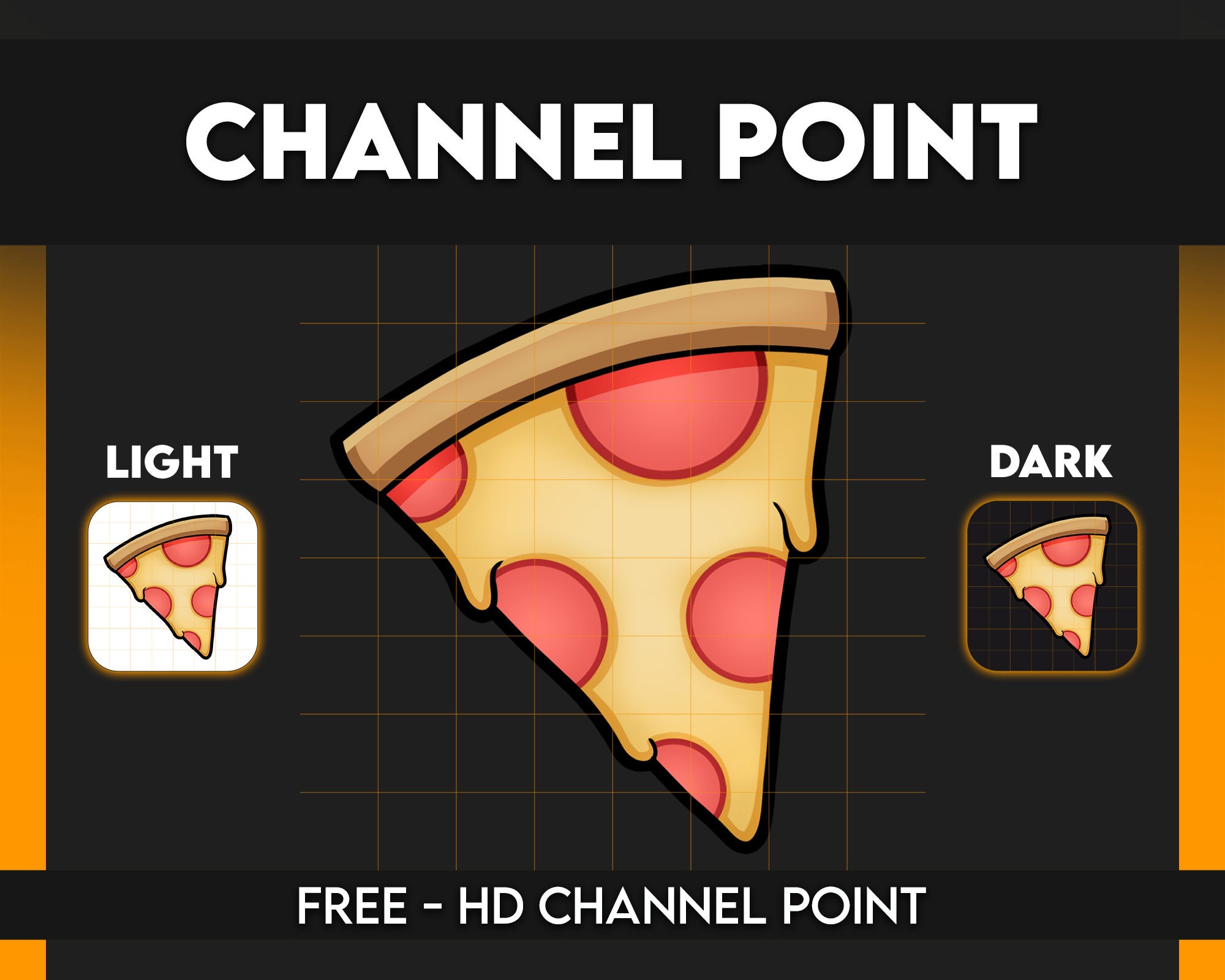 SLICE PIZZA Channel Points Designed for Twitch, Discord, Sub, Streamers Etsy