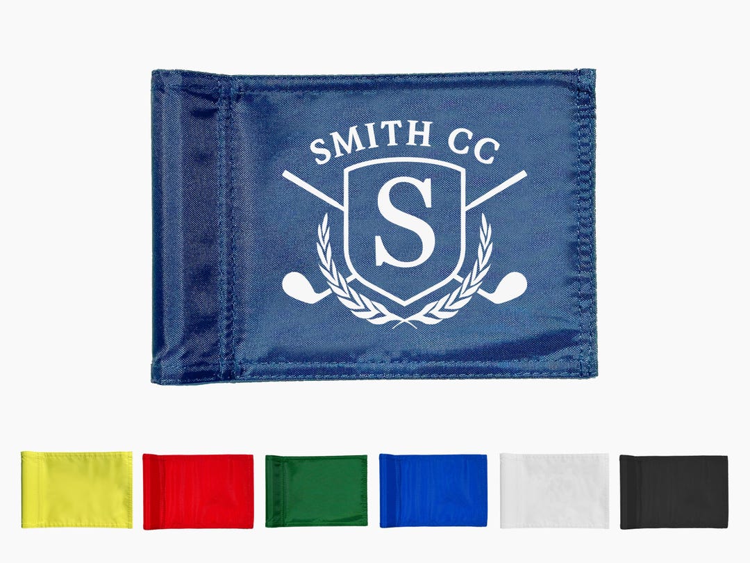 Custom Crest Golf Flag - Mini Putting Green Size - 6