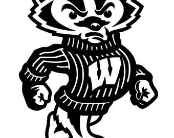 Bucky Badger Decal - Etsy