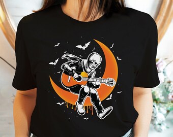 Unisex Skeleton Guitarist Halloween shirt, Guitar Shirt, Skeleton Shirt, Guitarist Shirt, Halloween Guitar Shirt, Skeleton Guitar Shirt