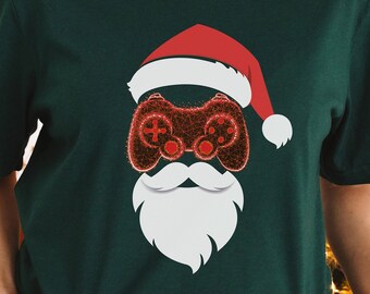 Santa Claus Gamer Christmas shirt, Gamer Shirt, Christmas Gamer Shirt, Video Game Shirt, Gaming Shirt, Christmas Shirt
