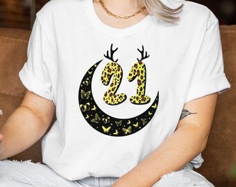 21st Birthday Christmas Shirt, Twenty one Birthday Tee, Christmas Gift for 21st Birthday, 21st Birthday Gift For Her, Butterfly Birthday