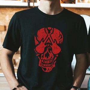 Unisex Guitar Halloween Music shirt, Guitar Shirt, Skull Shirt, Electric Bass Shirt, Rock Shirt, Music Shirt, Funny Guitar Shirt