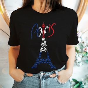 Unisex Paris Souvenir Eiffel Tower Shirt, Paris Shirt, Paris Souvenir Shirt, Gift For Paris Lover, Paris Travel - Black Shirt