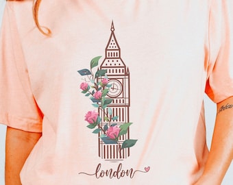 London Big Ben Souvenir Shirt, London England T-Shirt, London Gift, English Souvenirs,Traveler Shirt, Trip Shirt, Gift For London Lover