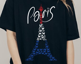 Love in Paris Eiffel Tower Black Shirt, Paris Shirt, Paris Souvenir Shirt, Gift For Paris Lover, Paris Travel - Black Shirt