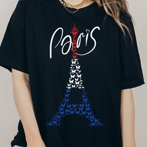 Love in Paris Eiffel Tower Black Shirt, Paris Shirt, Paris Souvenir Shirt, Gift For Paris Lover, Paris Travel - Black Shirt