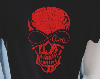 Unisex Love Halloween shirt, Love Shirt, Skull Shirt, Love Halloween Shirt, Halloween Couple Shirt, Funny Love Shirt, Love Skull Shirt