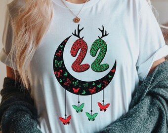 22nd Birthday Birthday Party Shirt, Twenty Second Shirt, Christmas Gift for 22nd Birthday, 22nd Birthday Gift For Her, Butterfly Birthday