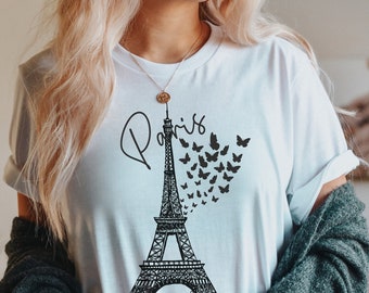 Unisex Eiffel Tower Paris Love shirt, Paris Shirt, Paris Souvenir Shirt, France Souvenir Shirt, Vacation Paris Shirt, Paris Travel Shirt